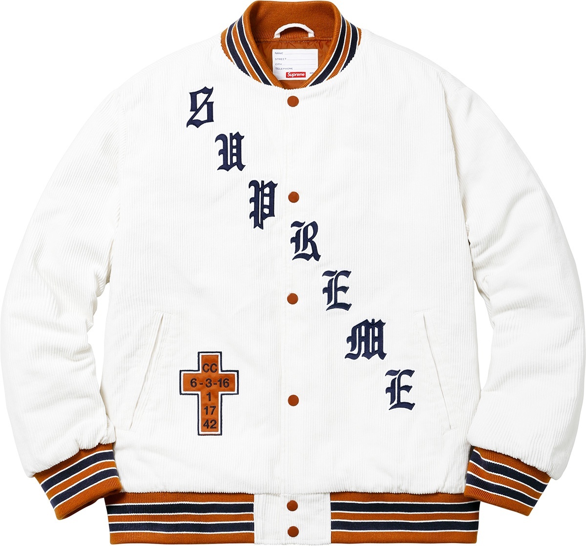 Old English Corduroy Varsity Jacket view 21